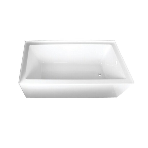 VTAP663222R 66" Acrylic Alcove Tub,w/, 66" L, 32" W, White, Acrylic, Right
