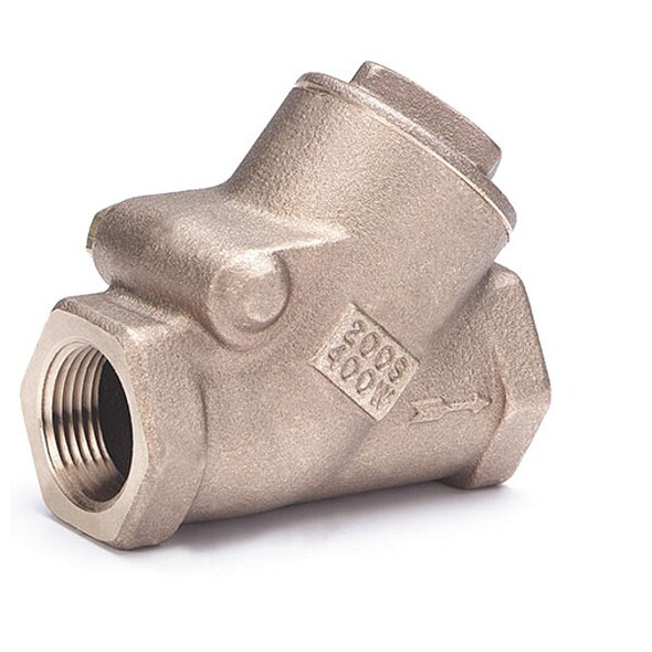 Milwaukee Valve 2" FNPT Bronze Swing Y Check Valve 508 2"