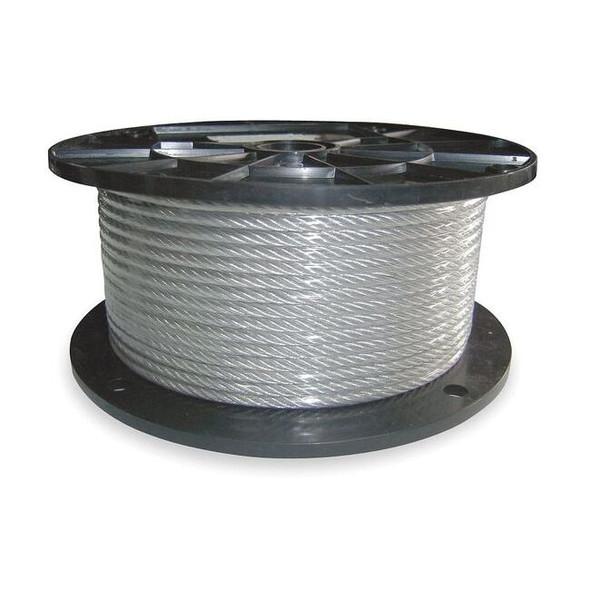 Manufacturer Varies Cable, 3/16 In, L250Ft, WLL840Lb, 7x19, Steel 2VJH7