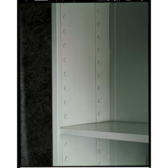 Tennsco 6-Shelf Bookcase, All Welded Steel 84"x36" Light Grey BC18-84 LIGHT GREY