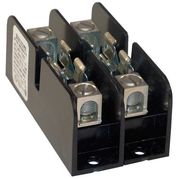Open Fuse Block, T UL Class, 300V AC/DC Volt Rating, 2 Poles, Box Lug