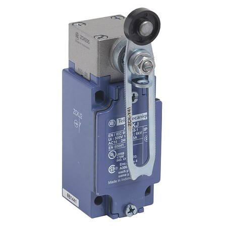 Limit Switch, No Lever, Rotary, 1C/O, 10A at 240V AC, Actuator Location: Side