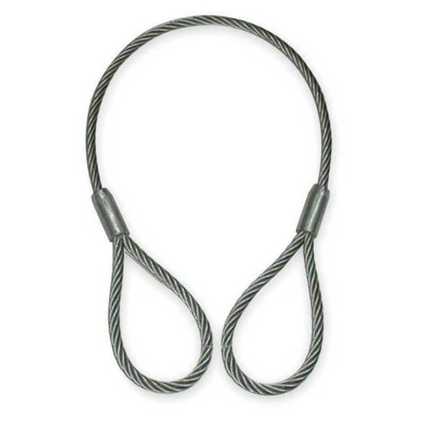 Dayton Wire Rope Sling,20ft L,11200 lb Load Cap 1DNH4