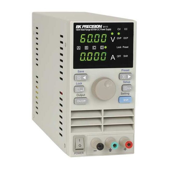 B&k Precision DC Power Supply,Digital,60V,8A,7 in. H 9111