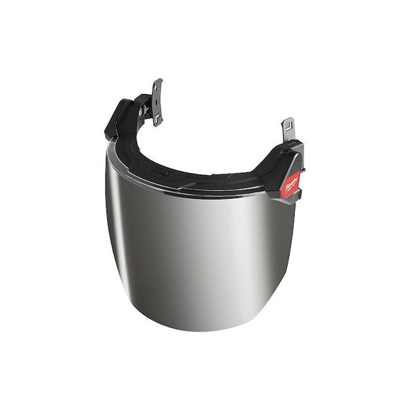 Face Shield, Silver Visor, Polycarbonate, Locking Detents Suspension