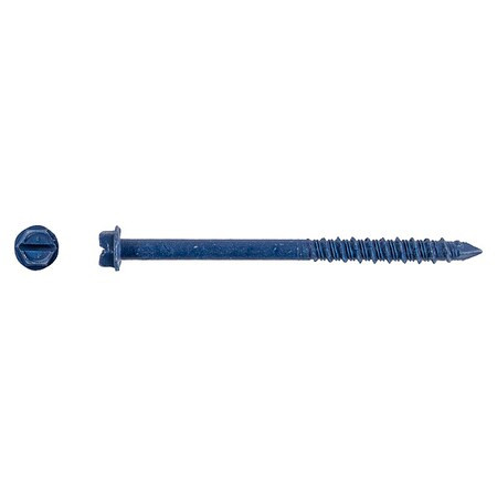 Screw Anchor, 1/4 in Dia., Hex, 3 1/4 in L, Steel Climaseal, 1000 PK