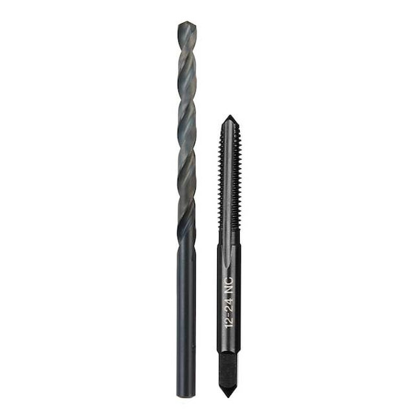 Milwaukee Tool 12-24 NC Straight Flute Plug Tap & No. 16 Drill Bit 49-57-5530