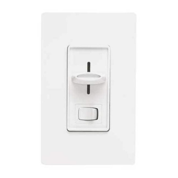 Lutron Lighting Dimmer,Slide,Decora,300W,White CTELV-303P-WH