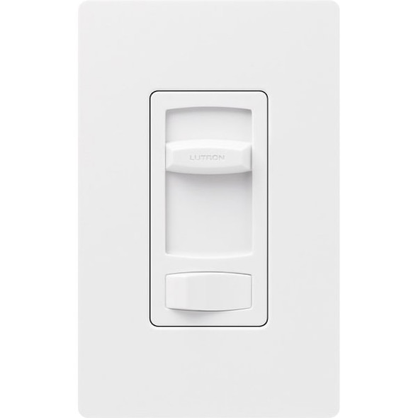 Lutron Lighting Dimmer, Slide, Decora, 300W, White CTELV-303P-WH