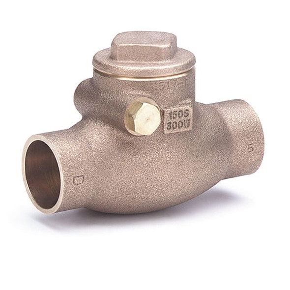 Milwaukee Valve 1" Solder Bronze Swing Check Valve 1509 1"