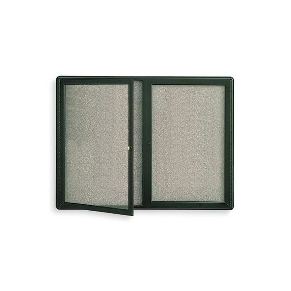 Quartet Enclosed Fabric Bulletin Board 36" x 48", 2 Door 2364L