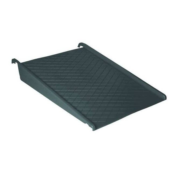 Eagle Mfg Spill Containment Ramp,w/o Drain,PE,Blk 1689B