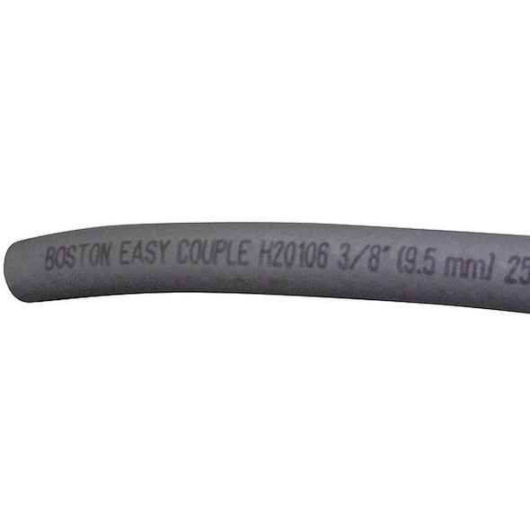 Boston Easy Couple Hose,3/8" I.D.,250 ft L,Gray H20106GY-250R
