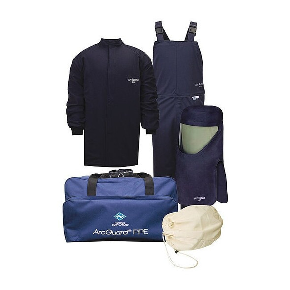 National Safety Apparel Arc Flash Protection Clothing Kit,S KIT4SC40NGSM