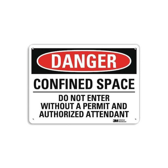 Lyle Danger Sign,4 Hole Mount,14inWx10inH, U3-1198-RA_14X10 U3-1198-RA_14X10