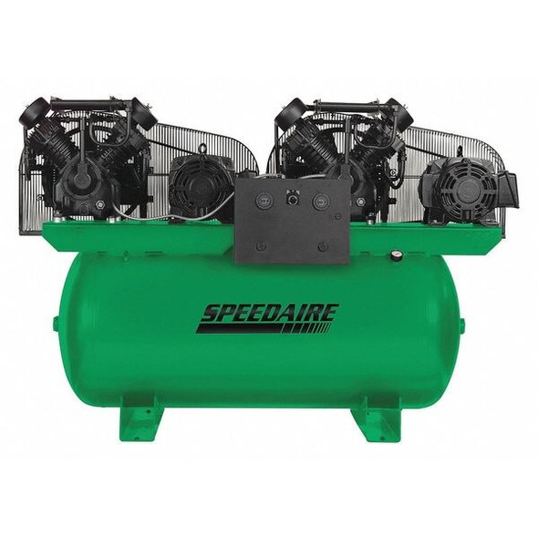 Speedaire Elec. Air Compressor, Duplex, 10HP, 72CFM 35WC64