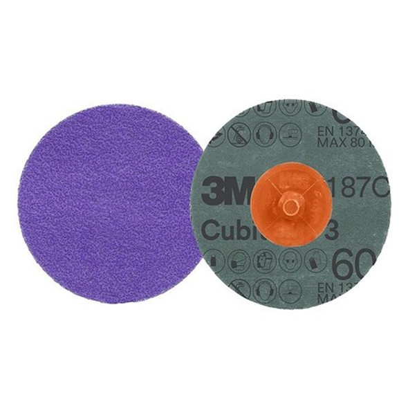 3m Cubitron Quick-Change Disc,Ceramic,2 in Dia.,PK50 7100331745