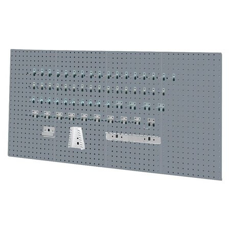 Kennedy Pegboard Kit,Gray,36" H,Steel,18" W 50004UGY