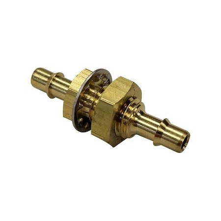 Mem-Co Mini Barb Fitting,1-1/32",Brass,Beaded 1/4BK3 1/2
