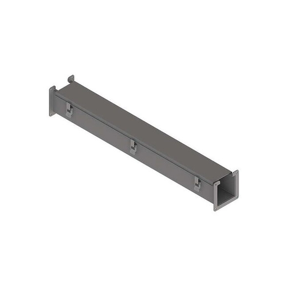 Nvent Hoffman Straight Section Wireway, 12 Rating, Steel, Powder Coated F44L36