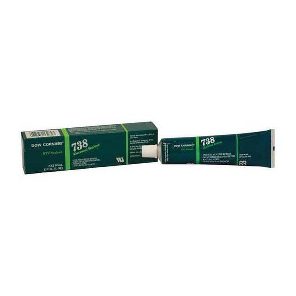 Dowsil Silicone Sealant, 3 oz, Tube, White, Silicone Base, 738 1949101
