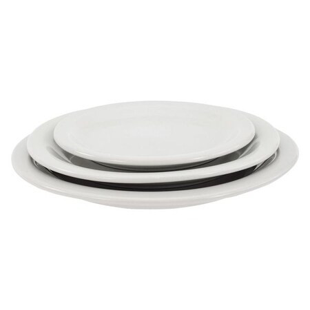 Crestware Plate, 6-3/8", Ceramic Bright White PK36 ALR42