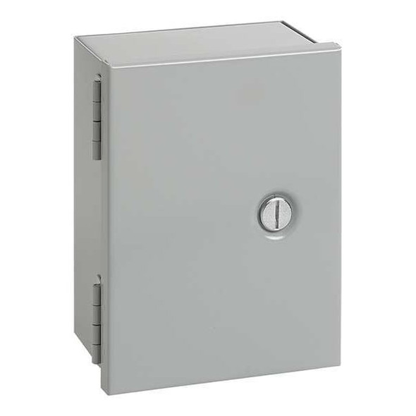 Flush Slotted Latch Electrical Enclosures, 8 in H, 4 in D, 6 in W, 1, Steel