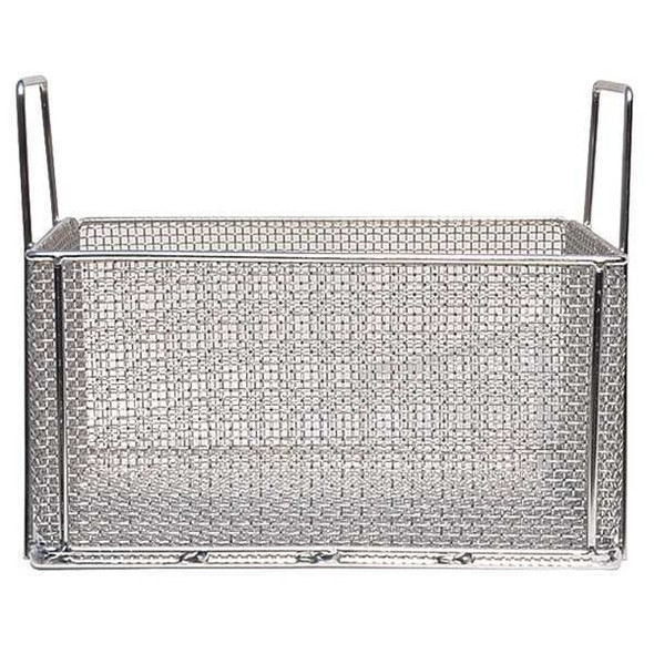 Rectangular Parts Washing Basket, #4 Mesh Size, Stainless Steel, Silver