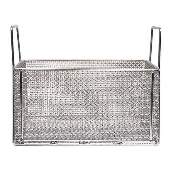 Rectangular Parts Washing Basket, #4 Mesh Size, Stainless Steel, Silver