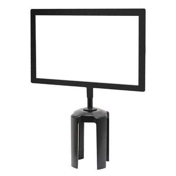 Tensabarrier Sign Holder,Metal Post,Black Finish FRAME-HDSC-33-8511HD-H