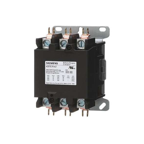 Definite Purpose Magnetic Contactor, 24V AC, 3 P, Non-Reversing, 3 Phase, Screw