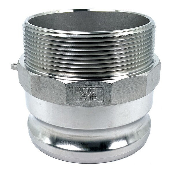 Manufacturer Varies Cam and Groove Adapter,4",316 SS PLE123 Manufacturer Varies Cam and Groove Adapter,4",316 SS PLE123