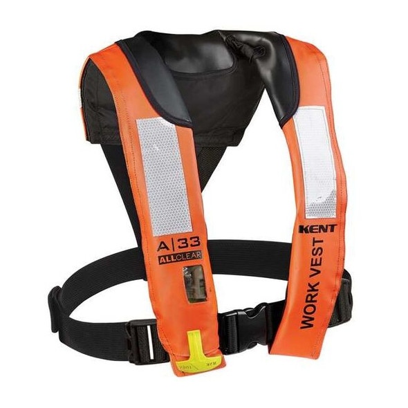 Kent Safety Flotation Work Vest,UNIV,35lb,CO2,OR 134402-200-004-21