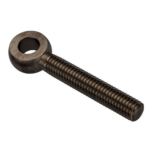Fixed Rod End, Stainless Steel, Black Oxide, 1/2"-13 Thrd Sz, 2 7/8 in Thrd Lg