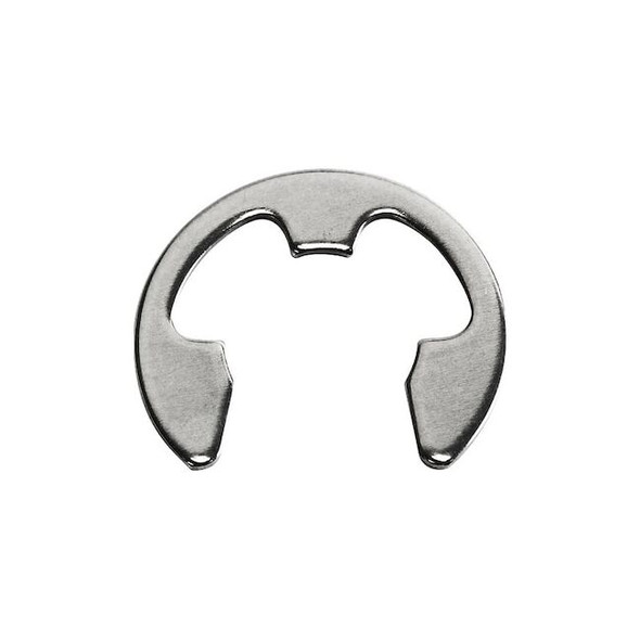 E-Clip, Stainless Steel Plain Finish, 1/2 in Shaft Dia, 10 PK