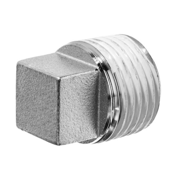 Square Head Plug, 304 Stainless Steel, 3/8 in, MNPT, Class 150