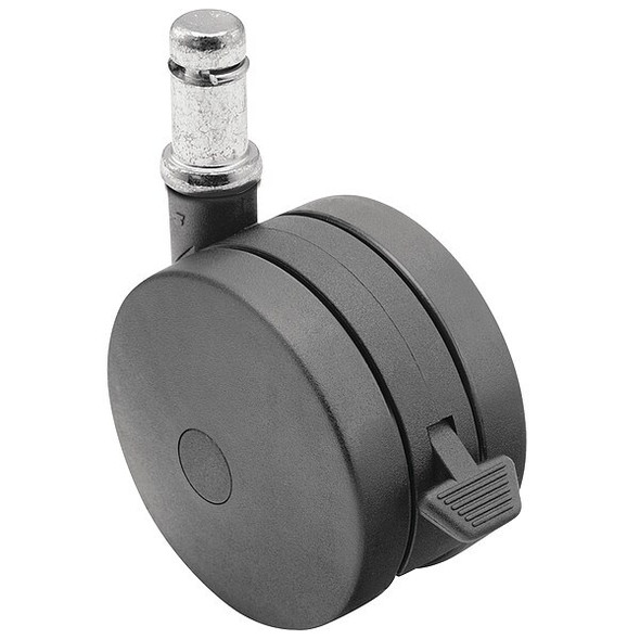 125mm Non-Marking Nylon Swivel Caster, Side Brake, Loads Up To 225 lb