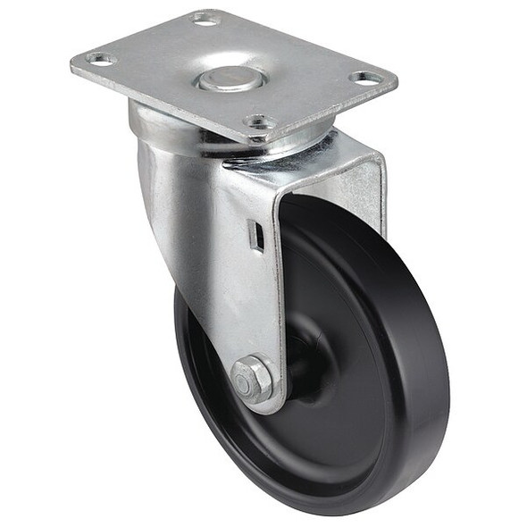 4" X 1-1/4" Non-Marking Polyolefin Swivel Caster, No Brake, Loads Up To 275 lb