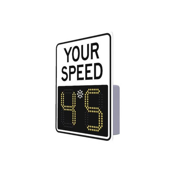 Tapco LEDRadarSpeedDisplaySign,White,Hardwire 138841