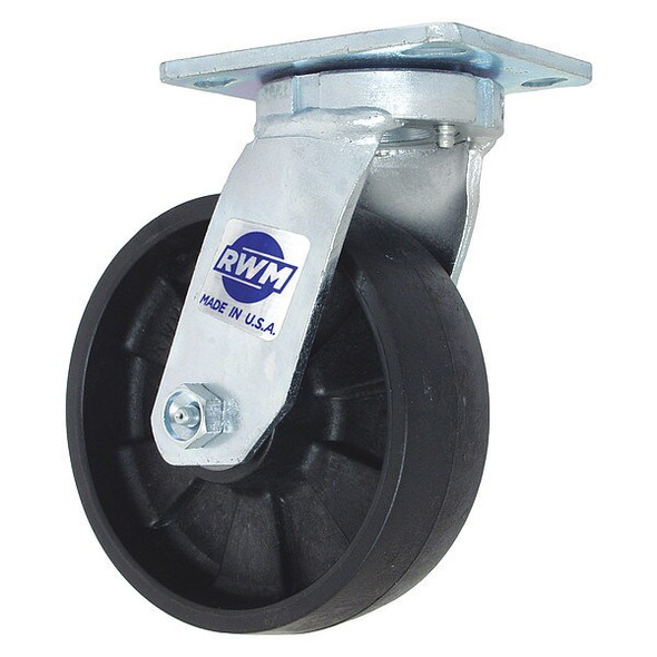 Rwm Kingpinless Swivel Plate Caster,1000 lb. 47-PNR-0520-S