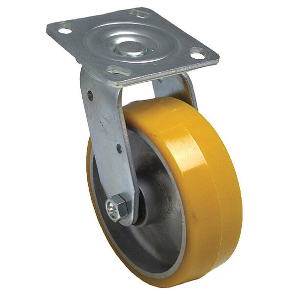 NSF-Listed Plate Caster,1250 lb. Ld Rating,Roller