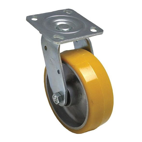 NSF-Listed Plate Caster,1250 lb. Ld Rating,Roller