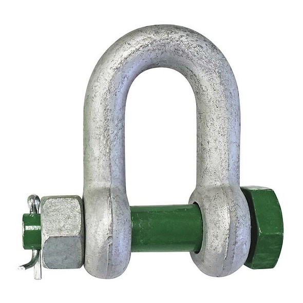 Green Pin Shackle,1" Body Sz,Galvanized GPGDMB22