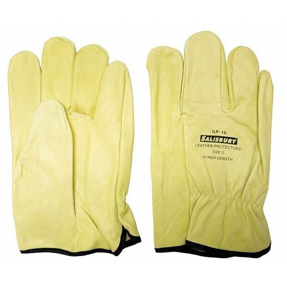 Electrical-Insulating Glove Protectors, Cowhide, 10" Length, Cream, Size 12