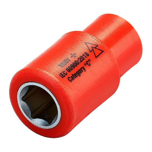 Itl 1/4 in Drive Insulated Socket 11 mm, 7/16 in 07214