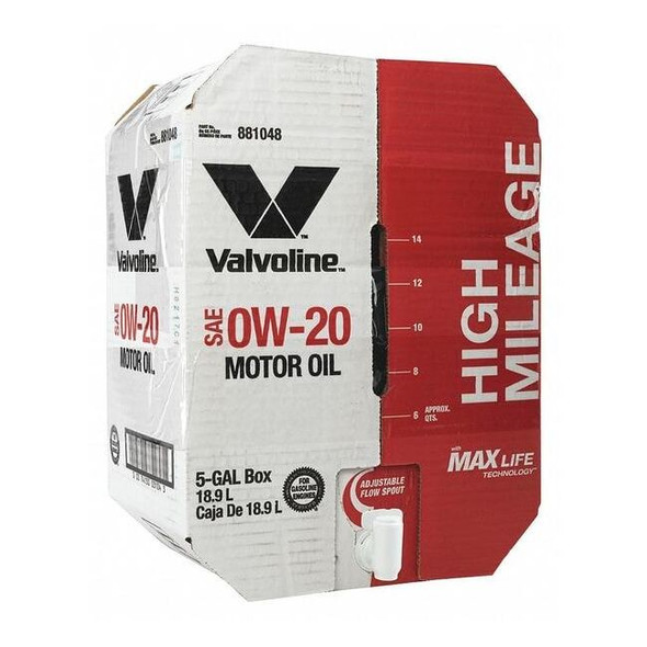 Valvoline Motor Oil,5 gal. Sz,0W-20 SAE Grade,Box 881048