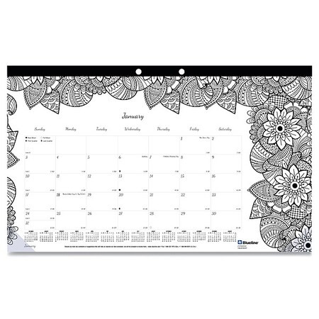 Blueline Desk Pad Calendar,17-3/4 x 10-7/8" C2917001