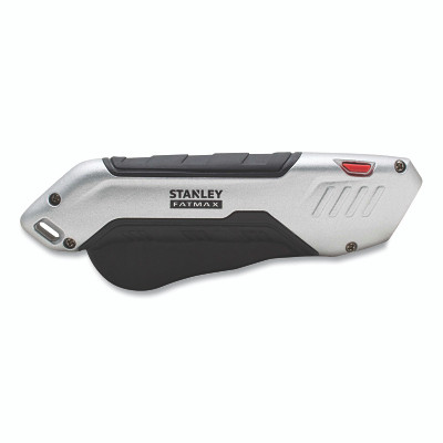 FATMAX® Premium Auto-Retract Squeeze Safety Knife, 6-13/64 in, Carbon Steel, Gray/Black