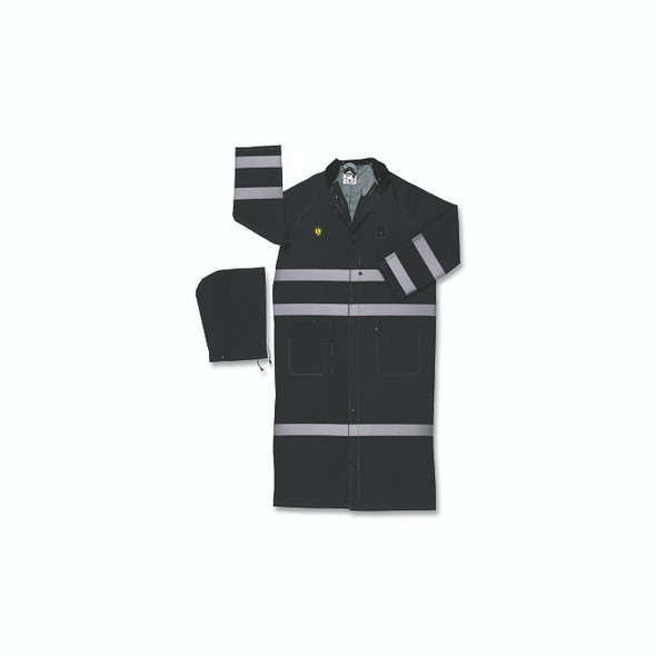 FR267CR Classic Plus Ankle Length Rainwear, 0.35, PVC/Poly, Black, 3X-Large