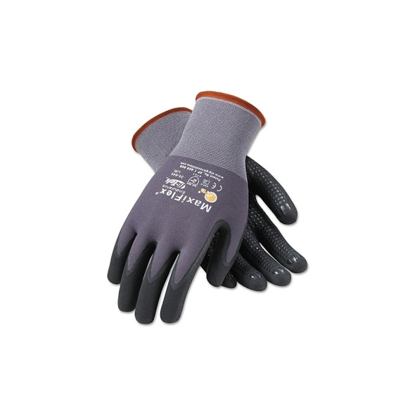 MaxiFlex Endurance Gloves, Medium, Black/Gray, Palm and Finger Coated